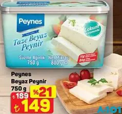 PEYNES BEYAZ PEYNİR 750 G fiyat ve kampanya bilgisi